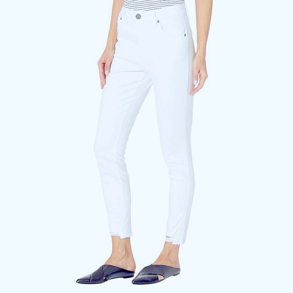 KUT FROM THE KLOTH Connie High Rise Raw Hem Ankle Skinny Jeans SIZE 14